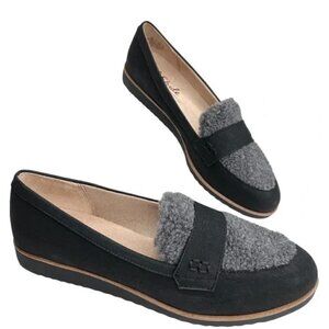 Life Stride Zee Cozy Slip-on Loafers Black Microsuede 7M women